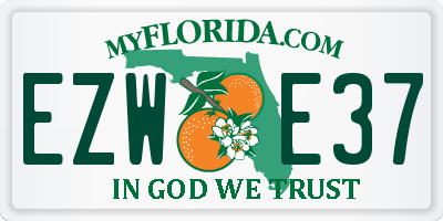 FL license plate EZWE37