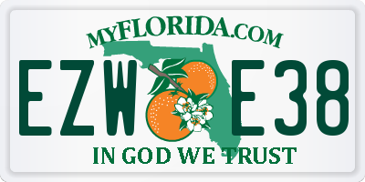 FL license plate EZWE38