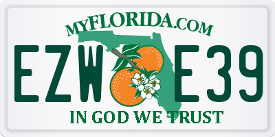 FL license plate EZWE39