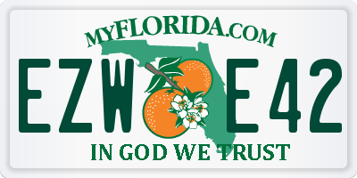 FL license plate EZWE42