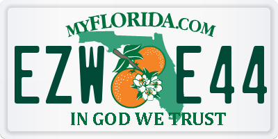 FL license plate EZWE44