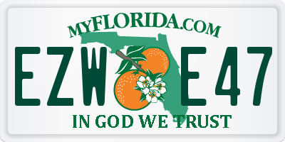 FL license plate EZWE47