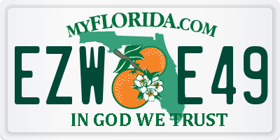 FL license plate EZWE49