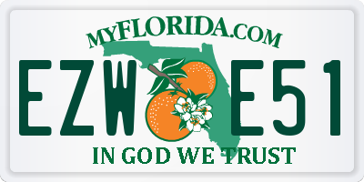 FL license plate EZWE51