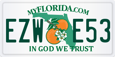 FL license plate EZWE53