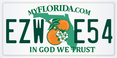 FL license plate EZWE54