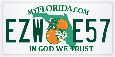 FL license plate EZWE57