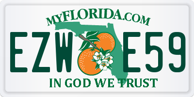 FL license plate EZWE59