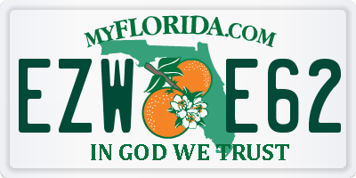 FL license plate EZWE62