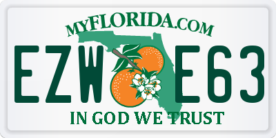 FL license plate EZWE63