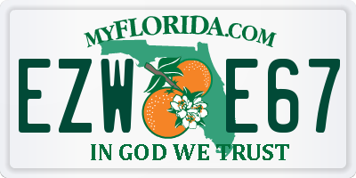 FL license plate EZWE67