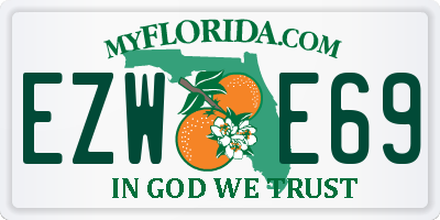 FL license plate EZWE69