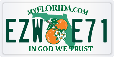 FL license plate EZWE71