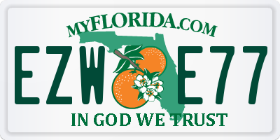 FL license plate EZWE77