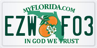 FL license plate EZWF03