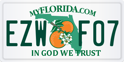 FL license plate EZWF07