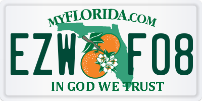 FL license plate EZWF08