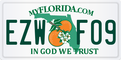 FL license plate EZWF09