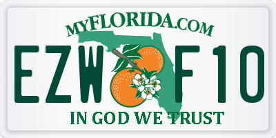 FL license plate EZWF10