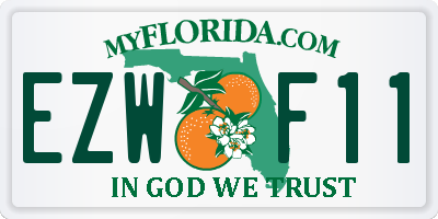 FL license plate EZWF11