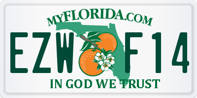 FL license plate EZWF14