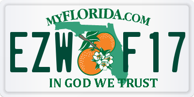 FL license plate EZWF17