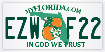 FL license plate EZWF22