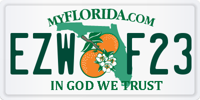 FL license plate EZWF23