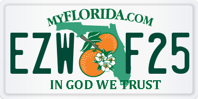 FL license plate EZWF25