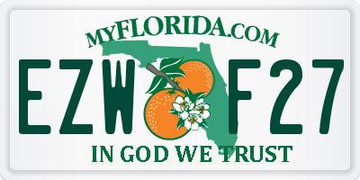 FL license plate EZWF27