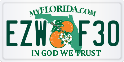 FL license plate EZWF30