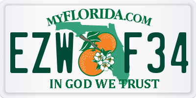 FL license plate EZWF34