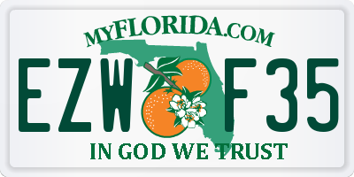 FL license plate EZWF35