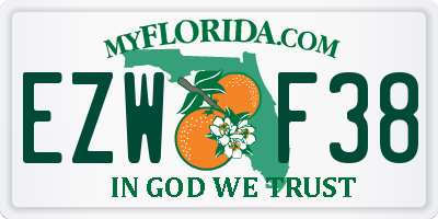 FL license plate EZWF38