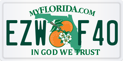 FL license plate EZWF40