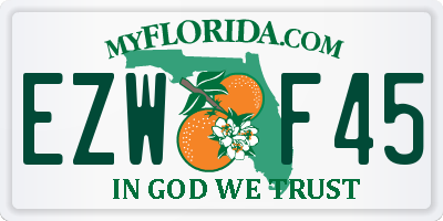 FL license plate EZWF45