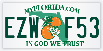 FL license plate EZWF53