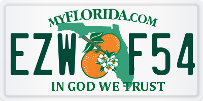 FL license plate EZWF54