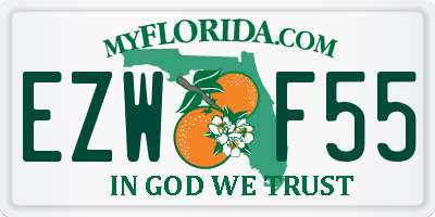 FL license plate EZWF55