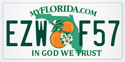 FL license plate EZWF57