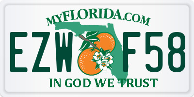 FL license plate EZWF58