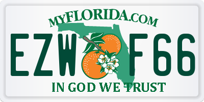 FL license plate EZWF66