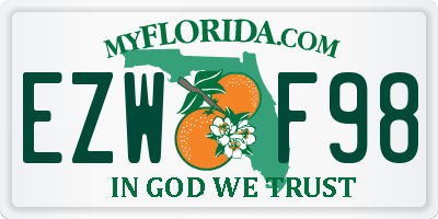 FL license plate EZWF98