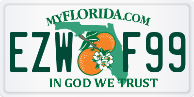 FL license plate EZWF99