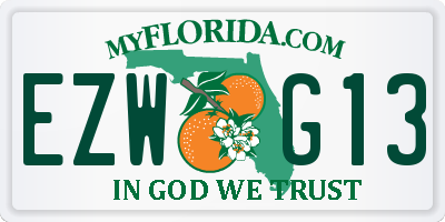 FL license plate EZWG13