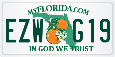 FL license plate EZWG19