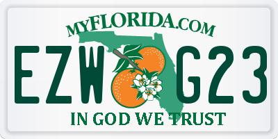 FL license plate EZWG23