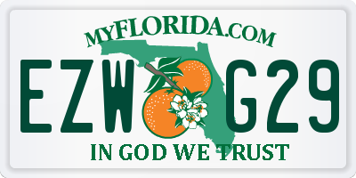 FL license plate EZWG29