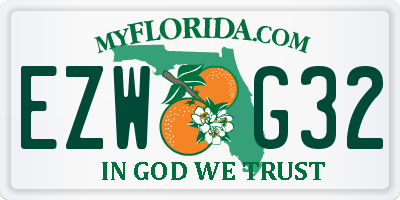 FL license plate EZWG32