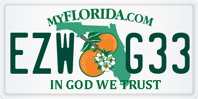 FL license plate EZWG33